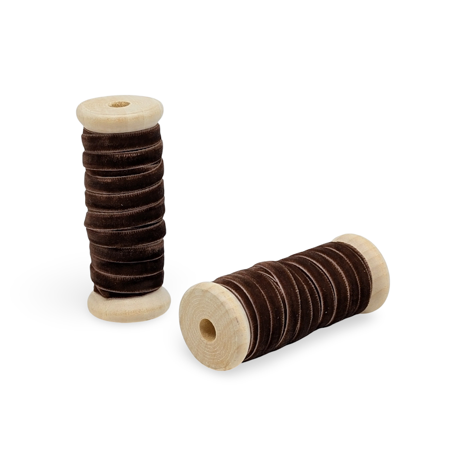 Chocolate Velvet Ribbon - 6mm
