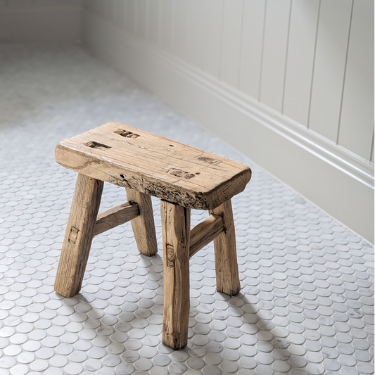 Natural Elm Mini Stool