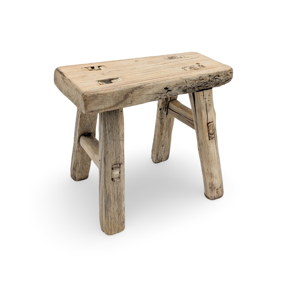 Natural Elm Mini Stool