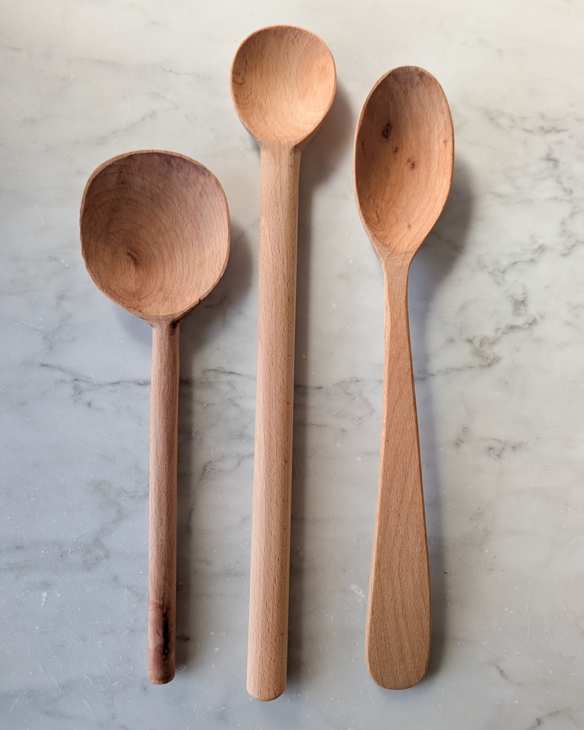 Large Beechwood Wooden Spoon - Set 1