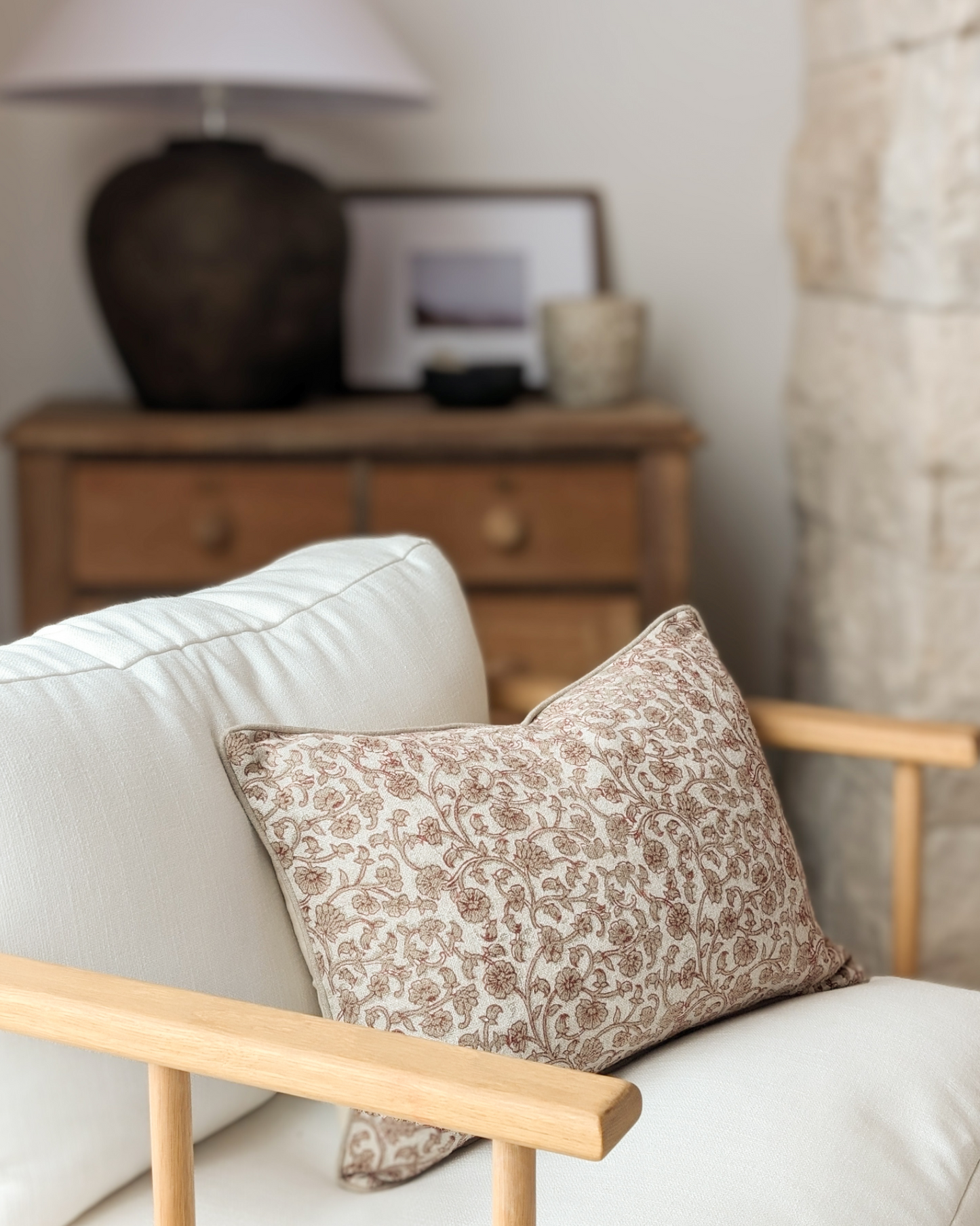 Kleo Hand Block-Printed Lumbar