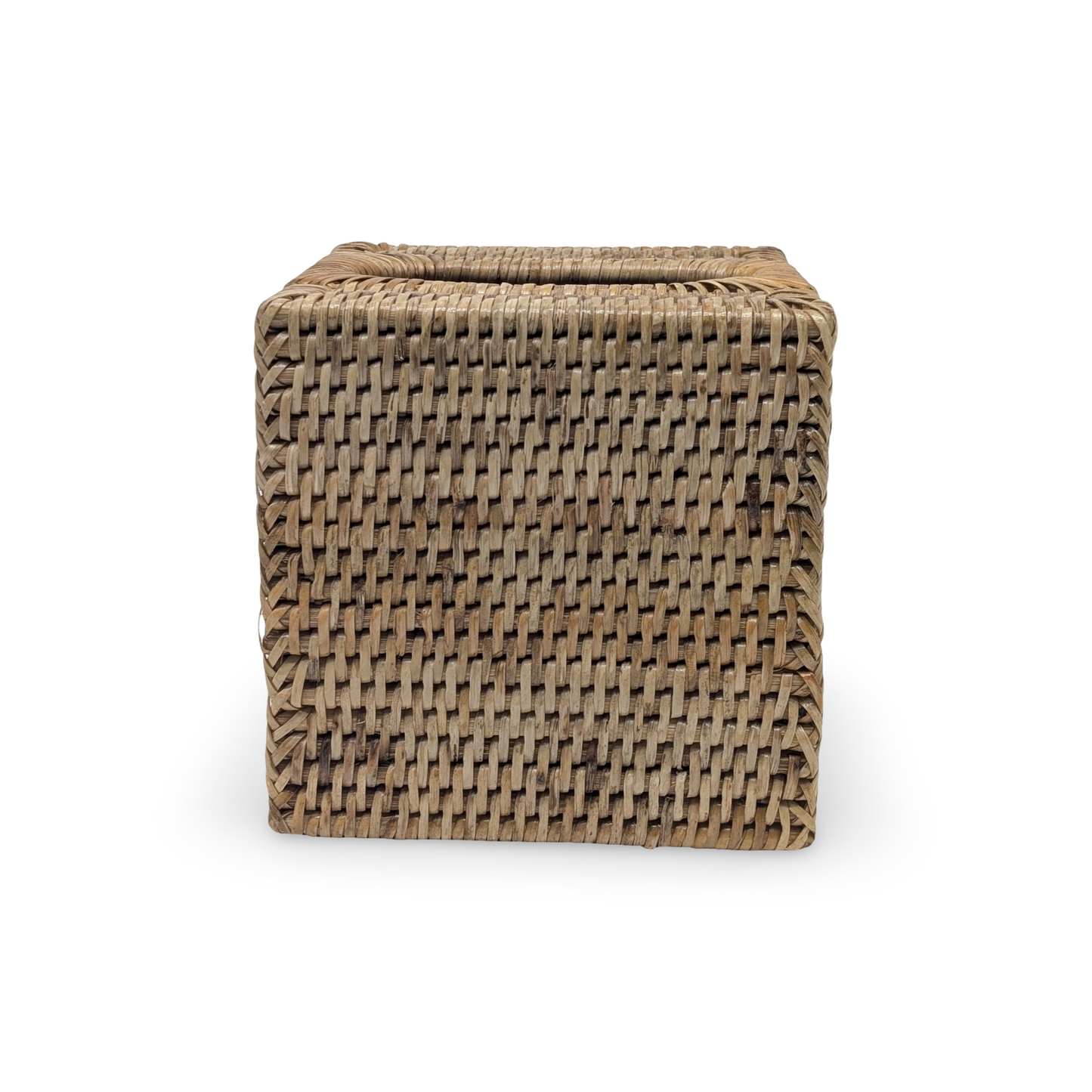 Rattan Square Tissue Box