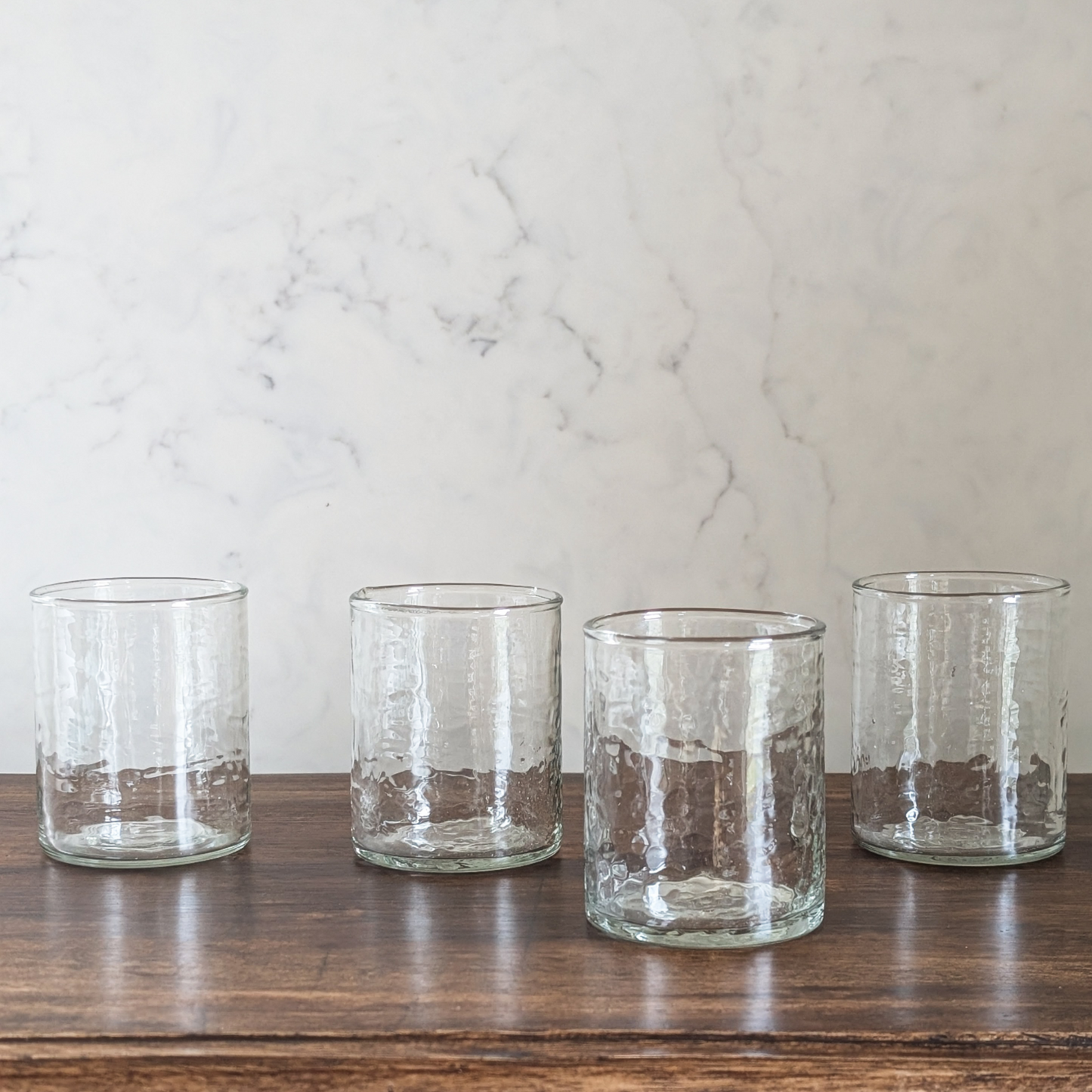 Handblown Hammered Glasses - Set of 2
