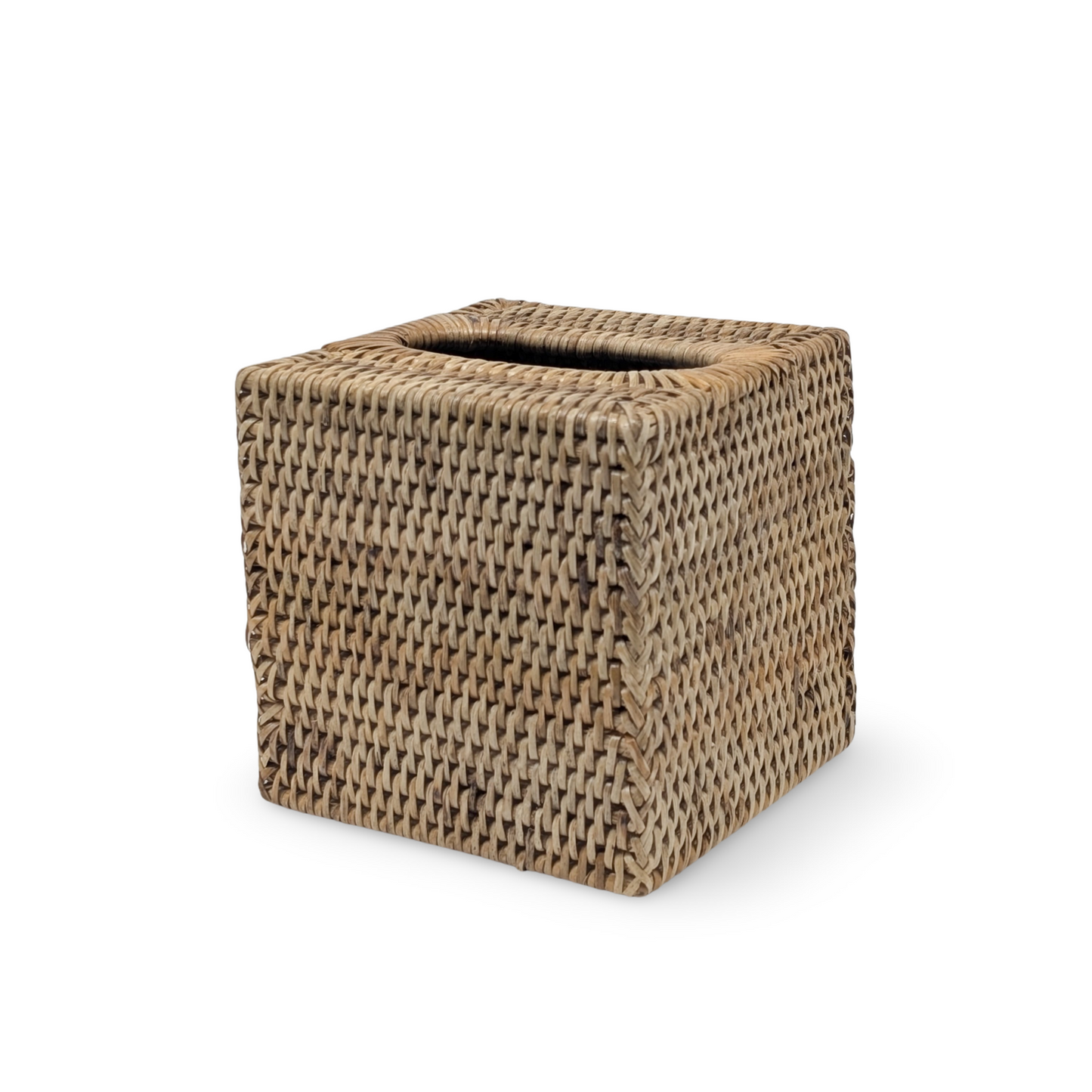 Rattan Square Tissue Box