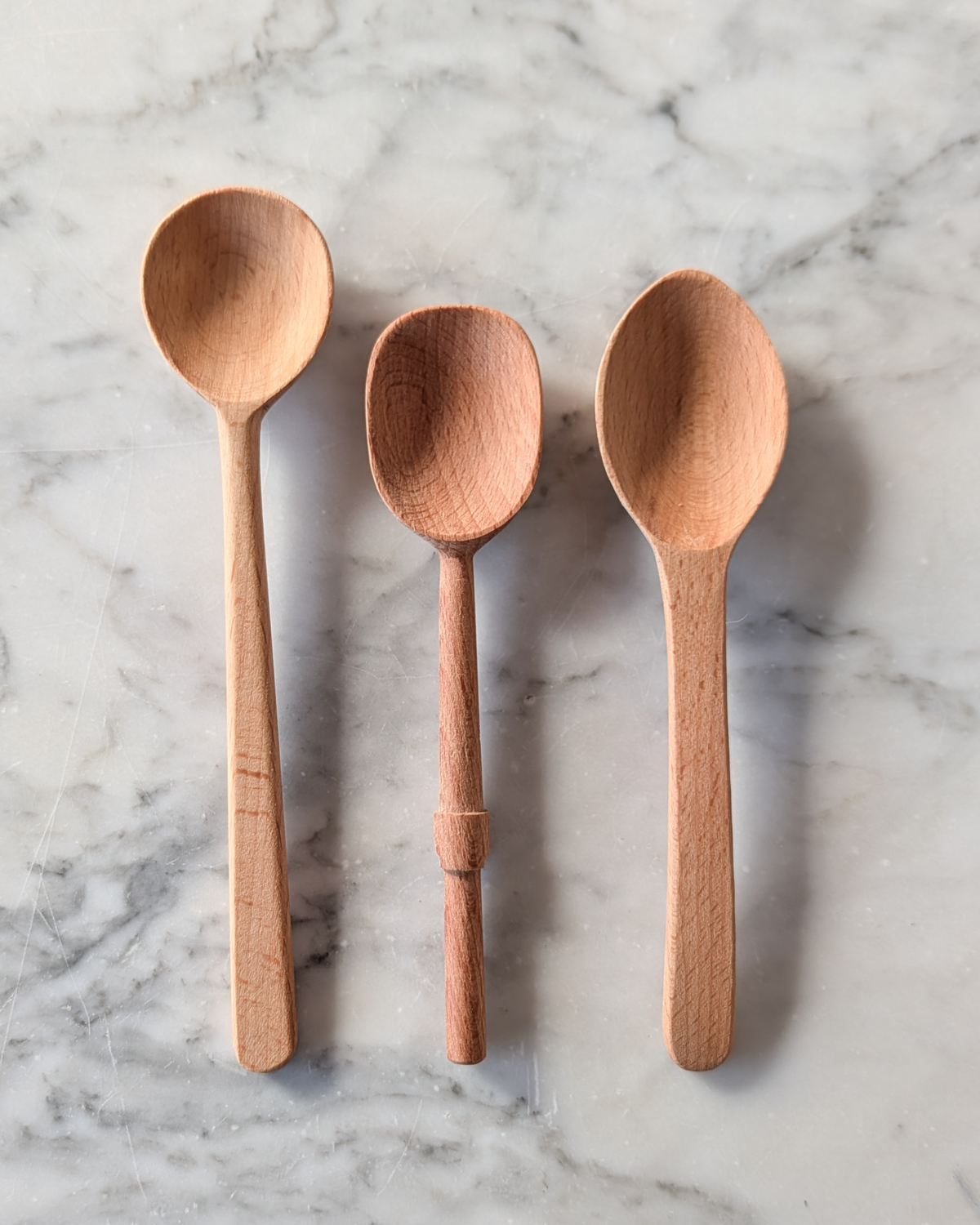Small Beech wood Wooden Spoon - Set 2