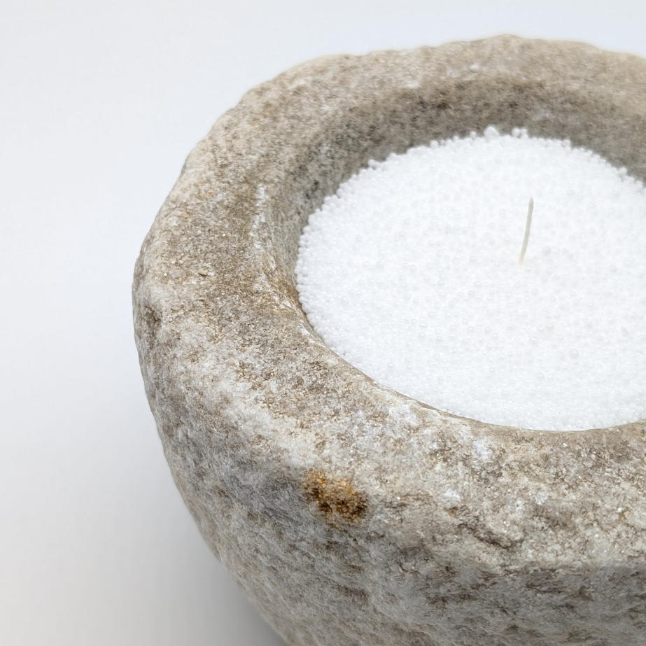 Stone Mortar Candle