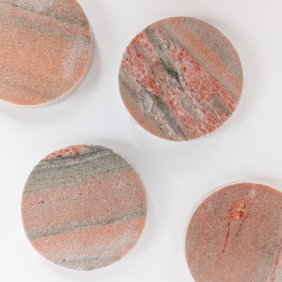 Pink Stone Coasters