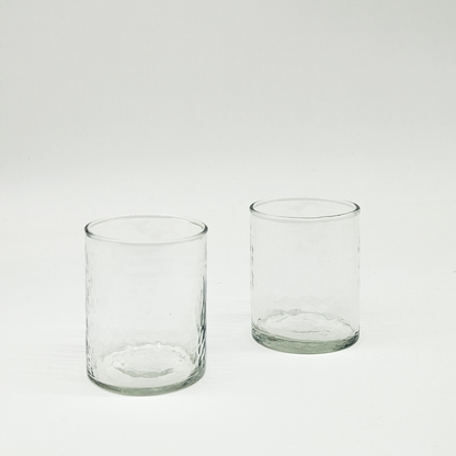 Handblown Hammered Glasses - Set of 2
