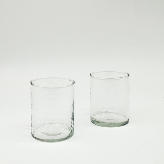 Handblown Hammered Glasses - Set of 2