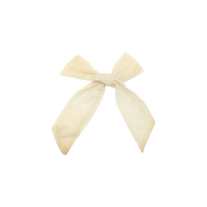 Nude Mesh Tree Bow Clip