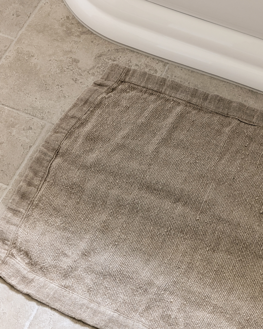 Handloomed Linen Bath Mat