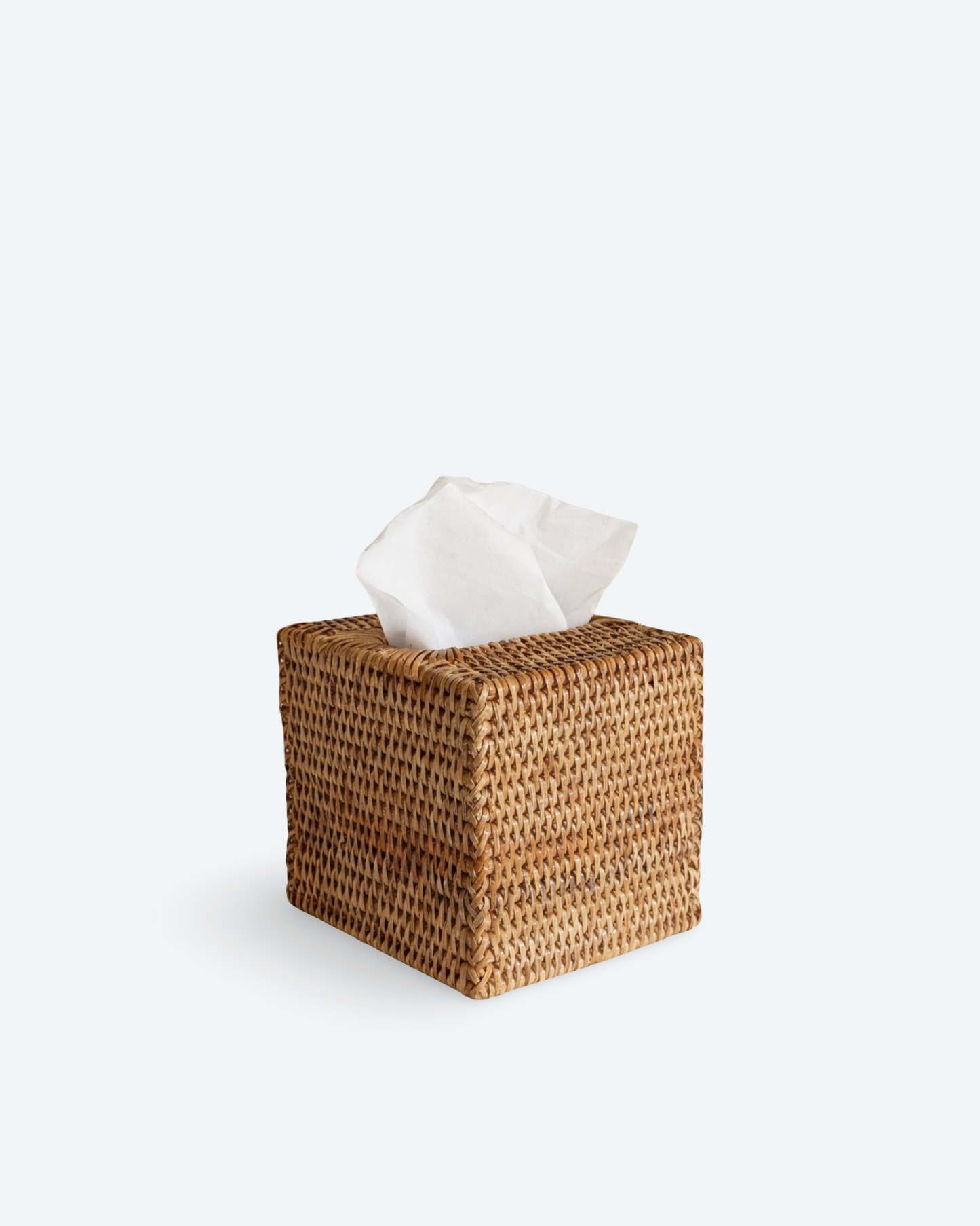 Rattan Square Tissue Box