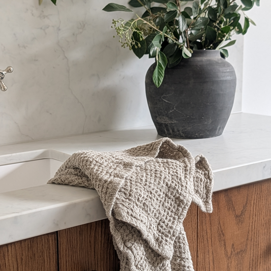 Lyla Waffle Hand Towel - Natural