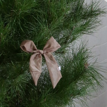 Taupe Mesh Tree Bow Clip