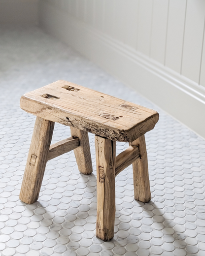 Natural Elm Mini Stool