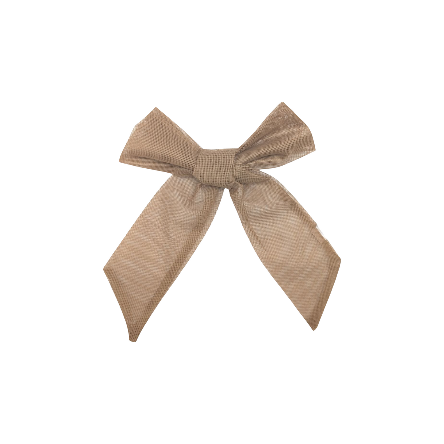 Taupe Mesh Tree Bow Clip