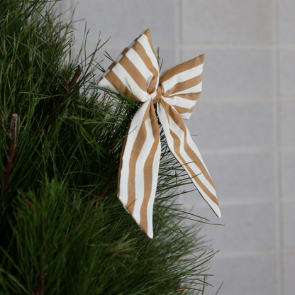 Striped Tree Bow Clip
