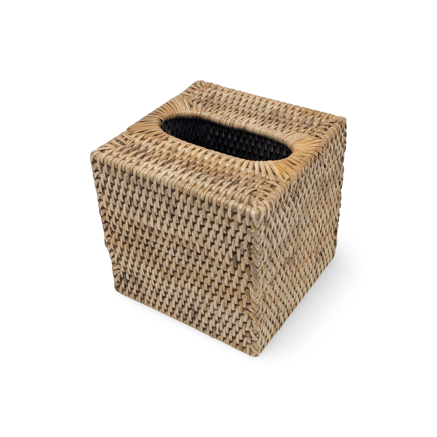 Rattan Square Tissue Box