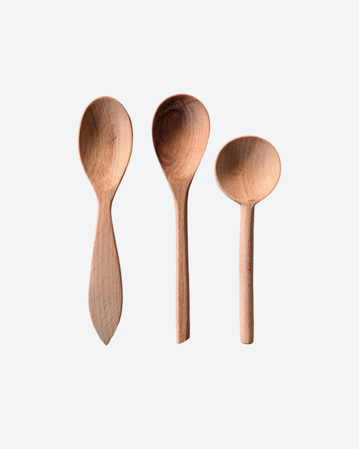 Small Beechwood Wooden Spoon - Set 4