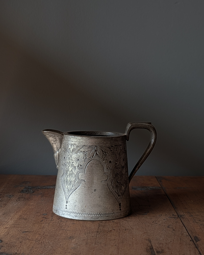 Petite Decorative Pewter Jug