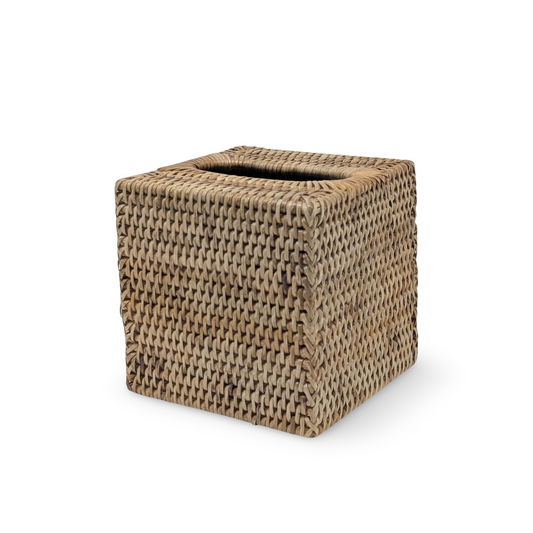 Rattan Square Tissue Box