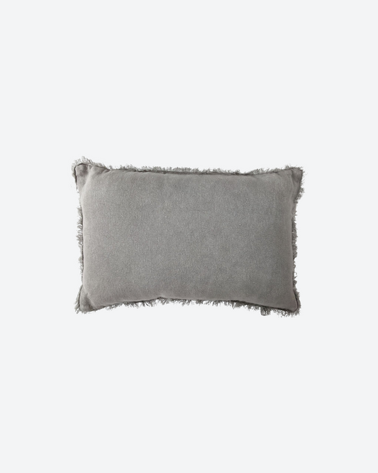 Florence Heavy Weight French Linen Lumbar - Muted Grey