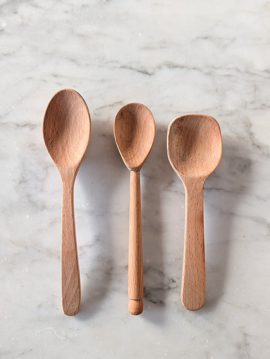 Small Beechwood Wooden Spoon - Set 1