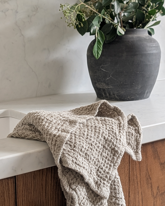 Lyla Waffle Hand Towel - Natural