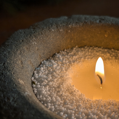 Stone Mortar Candle