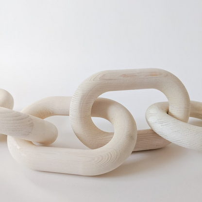 Wood Chain Link - White Washed