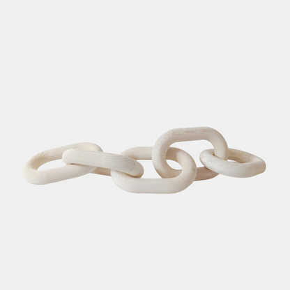 Wood Chain Link - White Washed