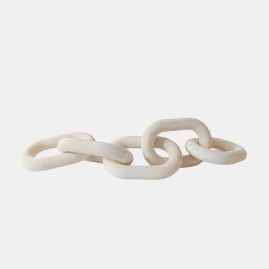 Wood Chain Link - White Washed