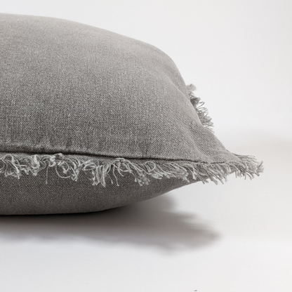 Florence Heavy Weight French Linen Lumbar - Muted Grey