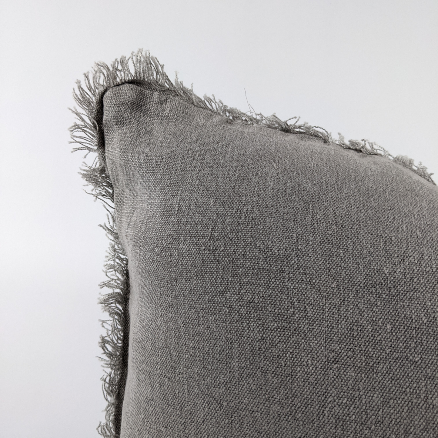 Florence Heavy Weight French Linen Lumbar - Muted Grey